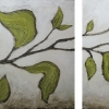 spring leaves diptych