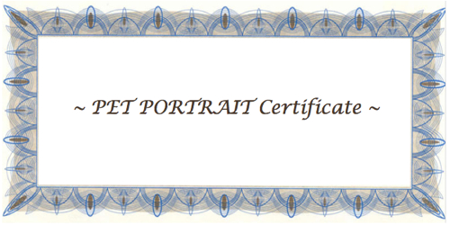 pet portrait certificate pic